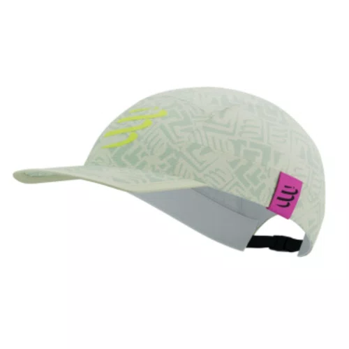 Boné Compressport -  5 Panel - Branco/Azul/Amarelo Boné Compressport -  5 Panel - Branco/Azul/Amarelo