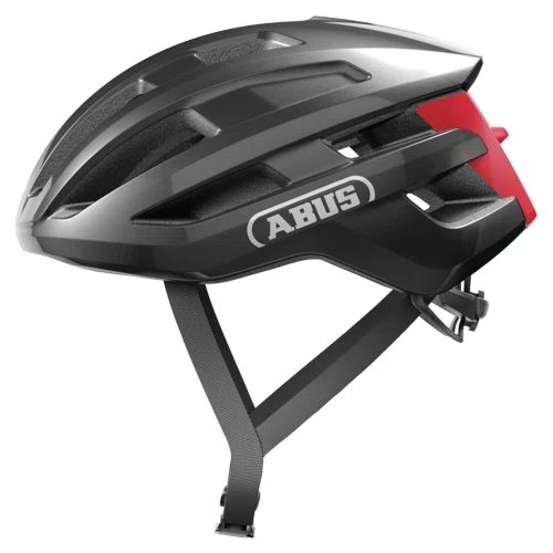 Capacete Abus Powerdome Titan - Cinza e Vermelho