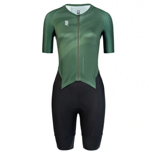 Macaquinho de Triathlon Suarez Aero Tri Green - Feminino