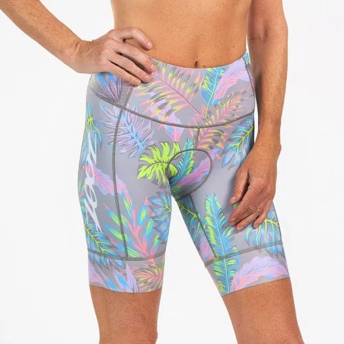 Shorts de Triathlon Feminino Zoot - Live Aloha 8"