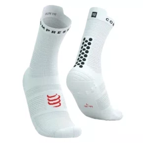 Meia Compressport - RUN V4 - Branca/Preta - Quarter