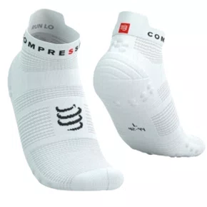 Meia Compressport - RUN V4 - Branco/Preta - Low