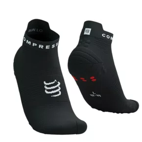 Meia Compressport - RUN V4 - Preta/Branca - Low
