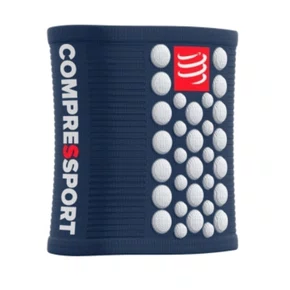 Munhequeira Sweat Band 3D.DOT Compressport - Azul/Branco