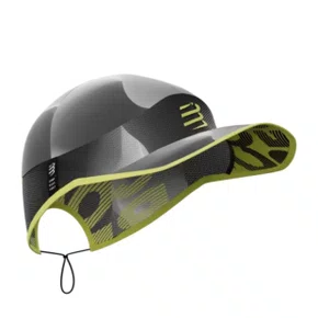Boné Compressport Pro Racing Cap - Preto/Amarelo