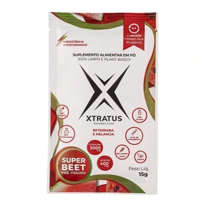 Xtratus Super Beet - PRÉ-TREINO Beterraba e Melancia - Sachê 15g